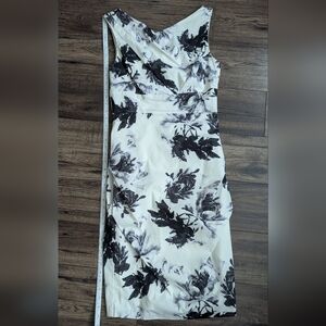 Le Chateau Black and White Floral Dress